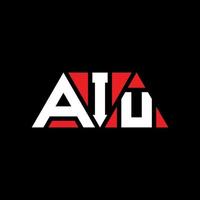 aiu-Dreieck-Buchstaben-Logo-Design mit Dreiecksform. aiu-Dreieck-Logo-Design-Monogramm. aiu-Dreieck-Vektor-Logo-Vorlage mit roter Farbe. aiu dreieckiges Logo einfaches, elegantes und luxuriöses Logo. aiu vektor