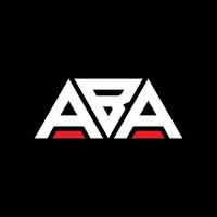 aba-Dreieck-Buchstaben-Logo-Design mit Dreiecksform. aba-Dreieck-Logo-Design-Monogramm. aba-Dreieck-Vektor-Logo-Vorlage mit roter Farbe. aba dreieckiges Logo einfaches, elegantes und luxuriöses Logo. ab vektor