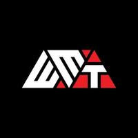 WMT-Dreieck-Buchstaben-Logo-Design mit Dreiecksform. Wmt-Dreieck-Logo-Design-Monogramm. Wmt-Dreieck-Vektor-Logo-Vorlage mit roter Farbe. wmt dreieckiges Logo einfaches, elegantes und luxuriöses Logo. wmt vektor