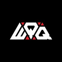 wqq triangel bokstavslogotypdesign med triangelform. wqq triangel logotyp design monogram. wqq triangel vektor logotyp mall med röd färg. wqq triangulär logotyp enkel, elegant och lyxig logotyp. wqq