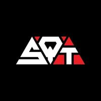 sqt-Dreieck-Buchstaben-Logo-Design mit Dreiecksform. sqt-Dreieck-Logo-Design-Monogramm. sqt-Dreieck-Vektor-Logo-Vorlage mit roter Farbe. sqt dreieckiges Logo einfaches, elegantes und luxuriöses Logo. quadrat vektor