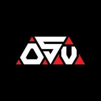 OSV-Dreieck-Buchstaben-Logo-Design mit Dreiecksform. OSV-Dreieck-Logo-Design-Monogramm. OSV-Dreieck-Vektor-Logo-Vorlage mit roter Farbe. osv dreieckiges Logo einfaches, elegantes und luxuriöses Logo. osv vektor