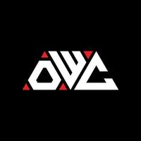 owc-Dreieck-Buchstaben-Logo-Design mit Dreiecksform. owc-Dreieck-Logo-Design-Monogramm. owc-Dreieck-Vektor-Logo-Vorlage mit roter Farbe. owc dreieckiges Logo einfaches, elegantes und luxuriöses Logo. owc vektor