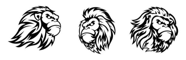 Gorilla-Kopf-Logo-Vorlage, Gorilla-Kopf-Vektor, Affenkopf-Vektor, Affengesicht-Logo vektor