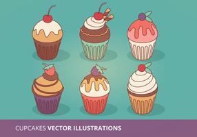 Cupcakes vektor samling
