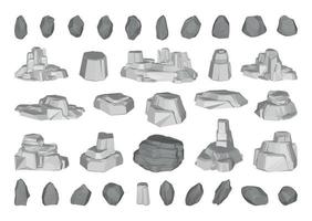 3D-Steine gesetzt vektor