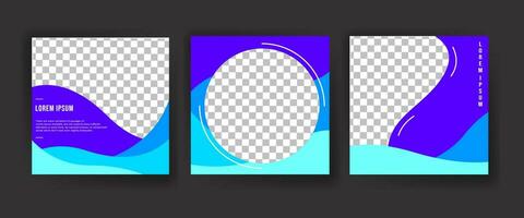 uppsättning av digital business marknadsföring banner för sociala medier post mall. blå bakgrund. lämpar sig för inlägg på sociala medier, instagram, facebook och webbannonsering på internet. vektor illustration