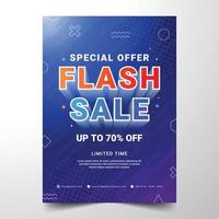 flash försäljning modern affisch PR-mall vektor