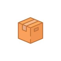 Box-Symbol. einfacher flacher Stil. karton, lieferpaket, paketkonzept. gefülltes Entwurfsvektor-Illustrationsdesign lokalisiert auf weißem Hintergrund. Folge 10.