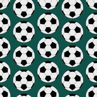 fotboll. sömlös vektor mönster. isolerade grön bakgrund. tecknad stil. upprepande sport prydnad. bollar bakgrund. sportutrustning för EM