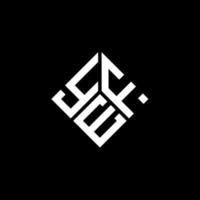 YEF-Brief-Logo-Design auf schwarzem Hintergrund. yef kreative Initialen schreiben Logo-Konzept. ja Briefgestaltung. vektor
