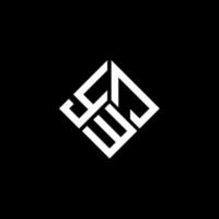 ywj-Buchstaben-Logo-Design auf schwarzem Hintergrund. ywj kreative Initialen schreiben Logo-Konzept. ywj Briefgestaltung. vektor