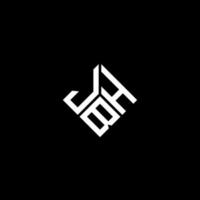 jbh-Buchstaben-Logo-Design auf schwarzem Hintergrund. jbh kreatives Initialen-Buchstaben-Logo-Konzept. jbh Briefgestaltung. vektor