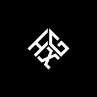 hxg brev logotyp design på svart bakgrund. hxg kreativa initialer brev logotyp koncept. hxg bokstavsdesign. vektor