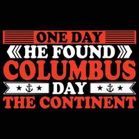 Columbus-T-Shirt-Design vektor