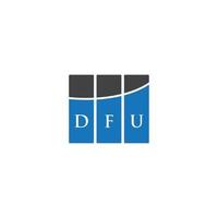 dfu-Brief-Logo-Design auf weißem Hintergrund. dfu kreative Initialen schreiben Logo-Konzept. dfu Briefgestaltung. vektor