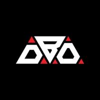 dbo-Dreieck-Buchstaben-Logo-Design mit Dreiecksform. dbo-Dreieck-Logo-Design-Monogramm. dbo-Dreieck-Vektor-Logo-Vorlage mit roter Farbe. dbo dreieckiges Logo einfaches, elegantes und luxuriöses Logo. dbo vektor