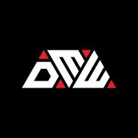 dmw-Dreieck-Buchstaben-Logo-Design mit Dreiecksform. dmw-Dreieck-Logo-Design-Monogramm. dmw-Dreieck-Vektor-Logo-Vorlage mit roter Farbe. dmw dreieckiges Logo einfaches, elegantes und luxuriöses Logo. dmw vektor