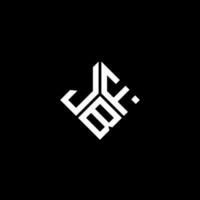 jbf brev logotyp design på svart bakgrund. jbf kreativa initialer bokstavslogotyp koncept. jbf bokstavsdesign. vektor
