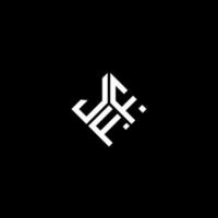 JFF-Brief-Logo-Design auf schwarzem Hintergrund. jff kreatives Initialen-Buchstaben-Logo-Konzept. JFF Briefgestaltung. vektor