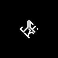 jkf-Buchstaben-Logo-Design auf schwarzem Hintergrund. jkf kreatives Initialen-Buchstaben-Logo-Konzept. jkf Briefgestaltung. vektor