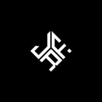 JRF-Brief-Logo-Design auf schwarzem Hintergrund. jrf kreatives Initialen-Buchstaben-Logo-Konzept. jrf Briefgestaltung. vektor
