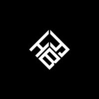 hby-Buchstaben-Logo-Design auf schwarzem Hintergrund. hby kreatives Initialen-Buchstaben-Logo-Konzept. hby Briefgestaltung. vektor
