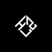 hlz-Brief-Logo-Design auf schwarzem Hintergrund. hlz kreative Initialen schreiben Logo-Konzept. hlz Briefgestaltung. vektor