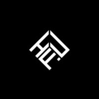 hfu brev logotyp design på svart bakgrund. hfu kreativa initialer brev logotyp koncept. hfu bokstavsdesign. vektor
