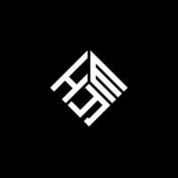 Hym-Brief-Logo-Design auf schwarzem Hintergrund. hym kreative Initialen schreiben Logo-Konzept. Hym Briefgestaltung. vektor