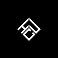 hcu-Brief-Logo-Design auf schwarzem Hintergrund. hcu kreatives Initialen-Buchstaben-Logo-Konzept. HCU-Briefgestaltung. vektor