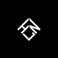 hln-Buchstaben-Logo-Design auf schwarzem Hintergrund. hln kreative Initialen schreiben Logo-Konzept. hln Briefgestaltung. vektor