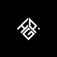 Hgp-Brief-Logo-Design auf schwarzem Hintergrund. Hgp kreatives Initialen-Buchstaben-Logo-Konzept. hgp Briefgestaltung. vektor