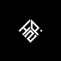 hzp-Buchstaben-Logo-Design auf schwarzem Hintergrund. hzp kreatives Initialen-Buchstaben-Logo-Konzept. hzp-Briefgestaltung. vektor