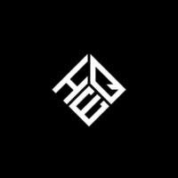 heq bokstav logotyp design på svart bakgrund. heq kreativa initialer brev logotyp koncept. heq bokstavsdesign. vektor