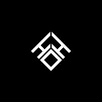 hoh-Buchstaben-Logo-Design auf schwarzem Hintergrund. hoh kreative Initialen schreiben Logo-Konzept. ho Briefgestaltung. vektor