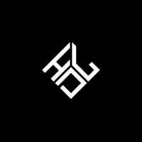 hdl brev logotyp design på svart bakgrund. hdl kreativa initialer brev logotyp koncept. hdl-bokstavsdesign. vektor