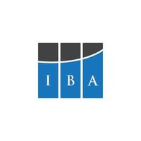 iba-Brief-Logo-Design auf weißem Hintergrund. iba kreatives Initialen-Buchstaben-Logo-Konzept. iba-Briefgestaltung. vektor