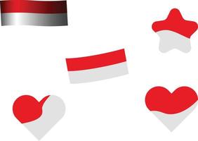 indonesiska flaggan bendera banner vektor band kemerdekaan