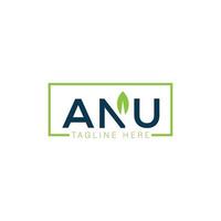 Anu-Brief-Logo-Design auf weißem Hintergrund. anu kreatives Initialen-Buchstaben-Logo-Konzept. Anu-Buchstaben-Design. vektor