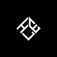 hle-Brief-Logo-Design auf schwarzem Hintergrund. hle kreatives Initialen-Buchstaben-Logo-Konzept. hle Briefgestaltung. vektor