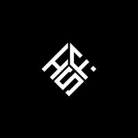 hsf brev logotyp design på svart bakgrund. hsf kreativa initialer bokstavslogotyp koncept. hsf bokstavsdesign. vektor