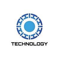 buchstabe o tech oder kreis tech logo design vektor