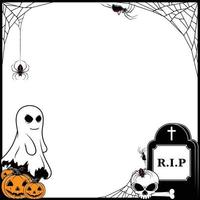 Halloween-Themen-Fotorahmen-Design vektor