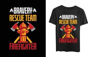 Feuerwehr-T-Shirt-Design vektor