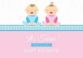 Free Vector Twin Babies Vektor-Karte