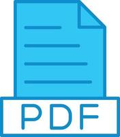 pdf-Zeile blau gefüllt vektor