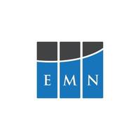 EM-Brief-Logo-Design auf weißem Hintergrund. emn kreative Initialen schreiben Logo-Konzept. emn Briefgestaltung. vektor