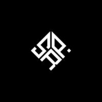 srp-Buchstaben-Logo-Design auf schwarzem Hintergrund. srp kreative Initialen schreiben Logo-Konzept. srp Briefgestaltung. vektor