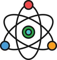 Atom-Glyphe-Symbol vektor